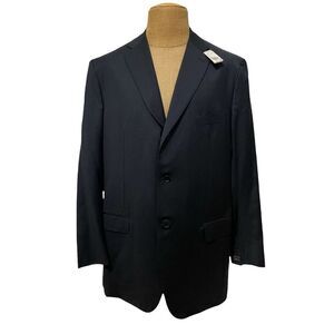 NWT ISAIA NAPOLI Sports Coat Blue Striped Wool STEWART‎ Size 48 L Long $2295